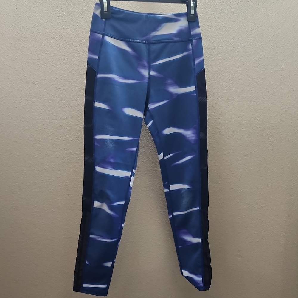 Zella Blue and Purple Patterned Leggings